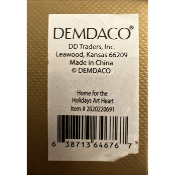 Demdaco Home For The Holidays Heart Ornament - Picture 3 of 3